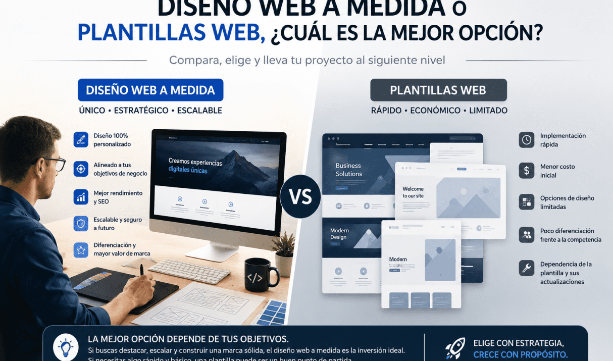Diseño web a medida o plantillas web, ¿cuál es la mejor opción?